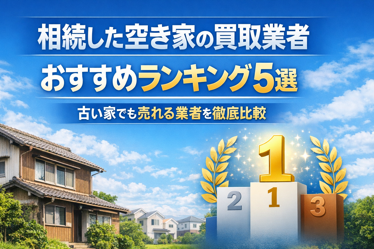 相続した空き家の買取業者おすすめランキング5選｜古い家でも売れる業者を徹底比較
