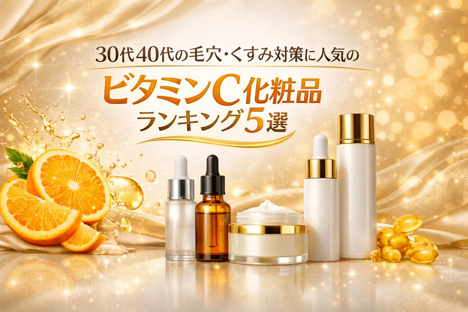 30代40代の毛穴・くすみ対策に人気のビタミンC化粧品ランキング5選 ドクターズコスメを徹底比較