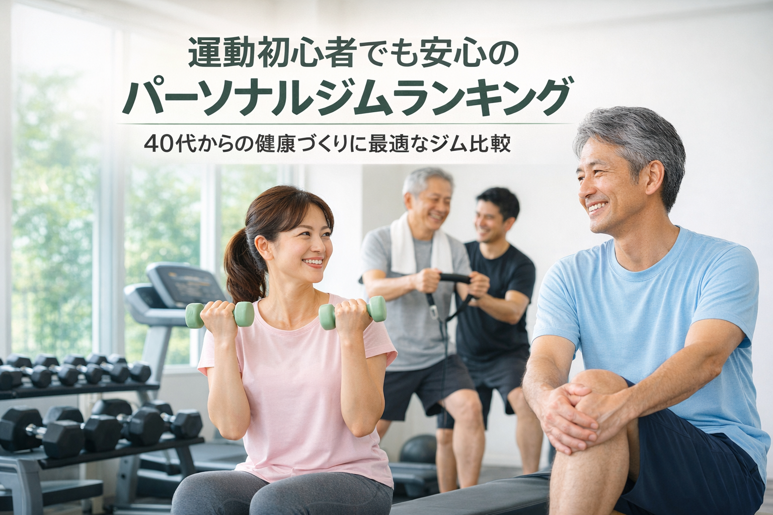 運動初心者でも安心のパーソナルジムランキング｜40代からの健康づくりに最適なジム比較