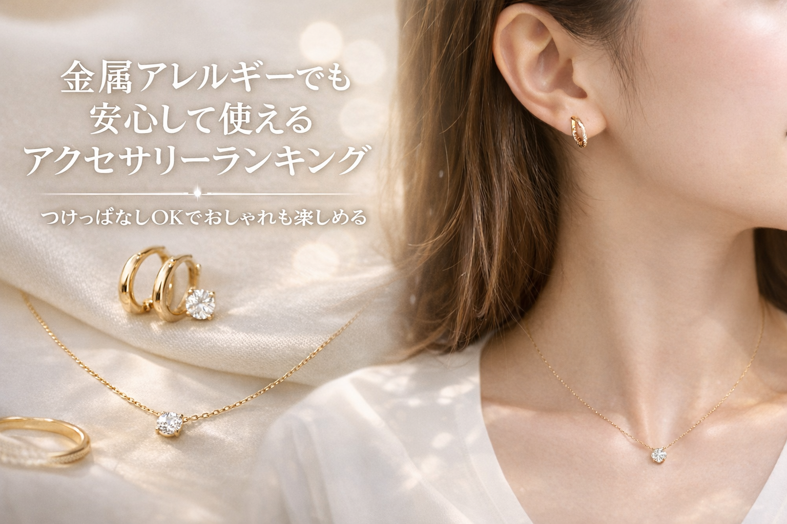 金属アレルギーでも安心して使えるアクセサリーランキング｜つけっぱなしOKでおしゃれも楽しめる人気ブランド比較