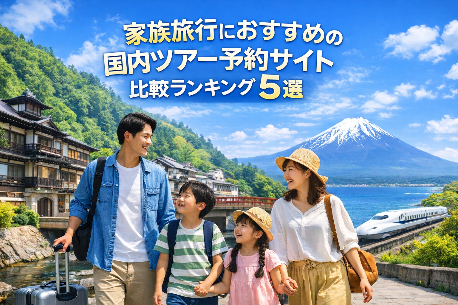 家族旅行におすすめの国内ツアー予約サイト比較ランキング5選【安心・お得に予約できるのはどこ？】