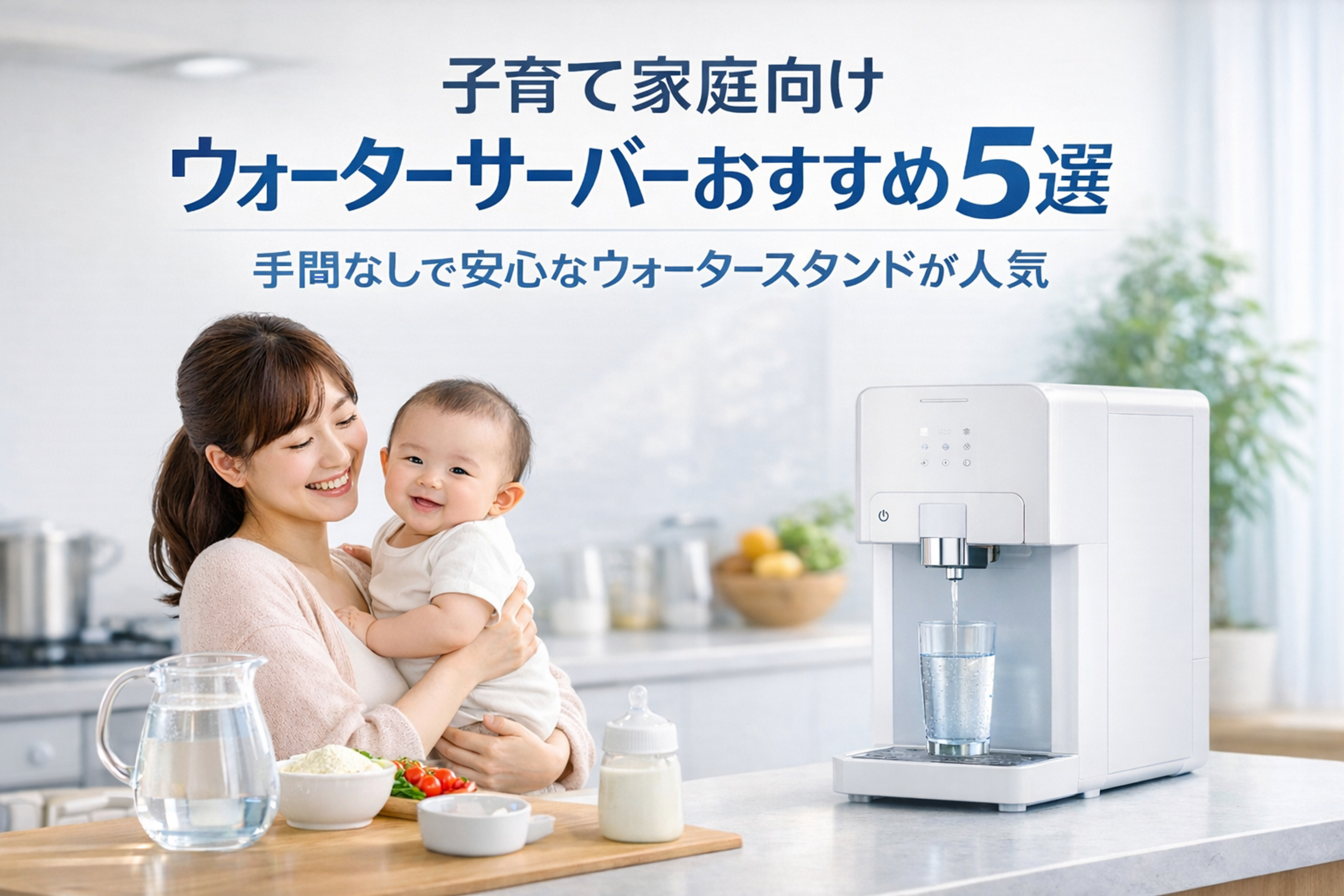 子育て家庭向けウォーターサーバーおすすめ5選｜手間なしで安心なウォータースタンドが人気