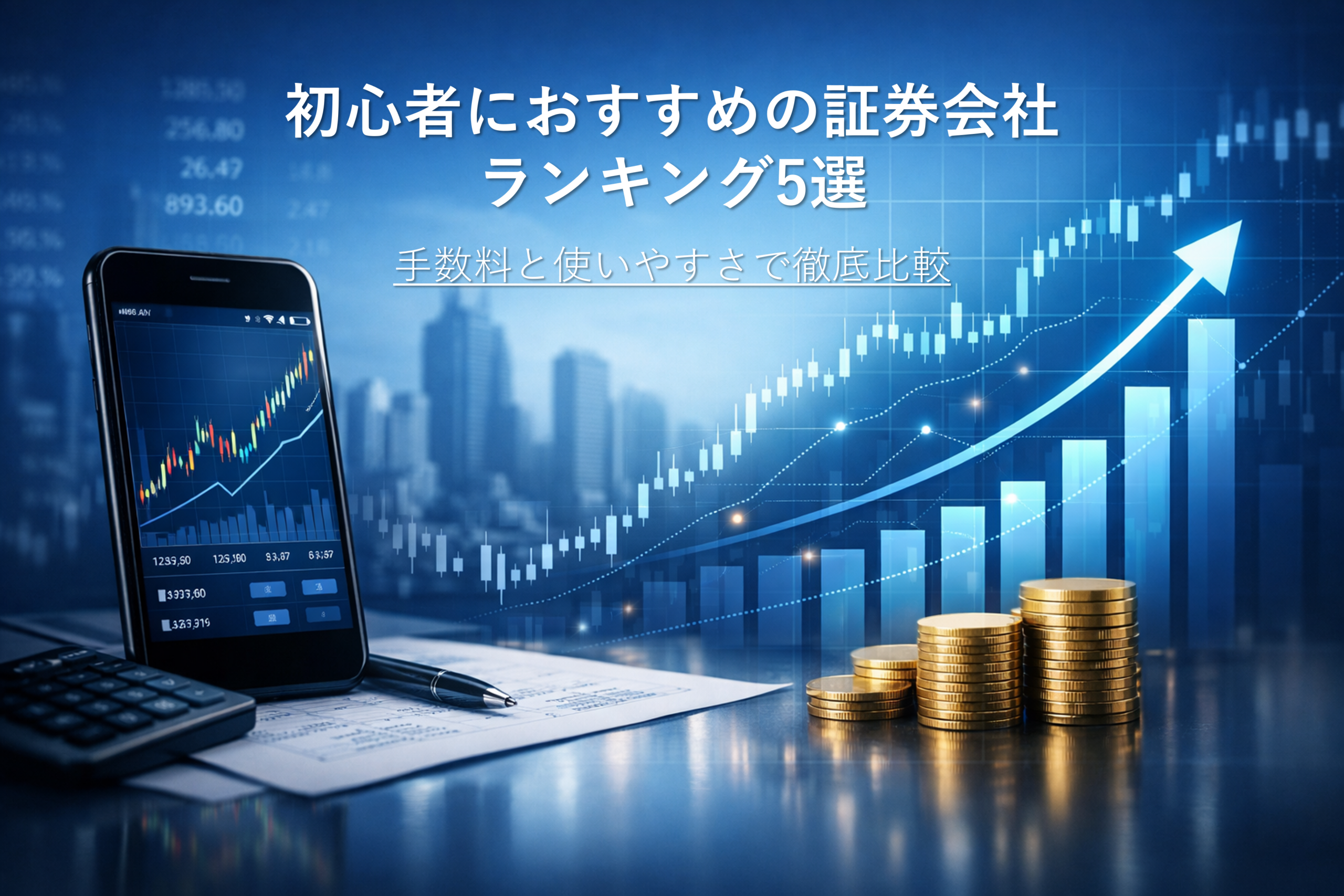 初心者におすすめの証券会社ランキング5選 手数料と使いやすさで徹底比較