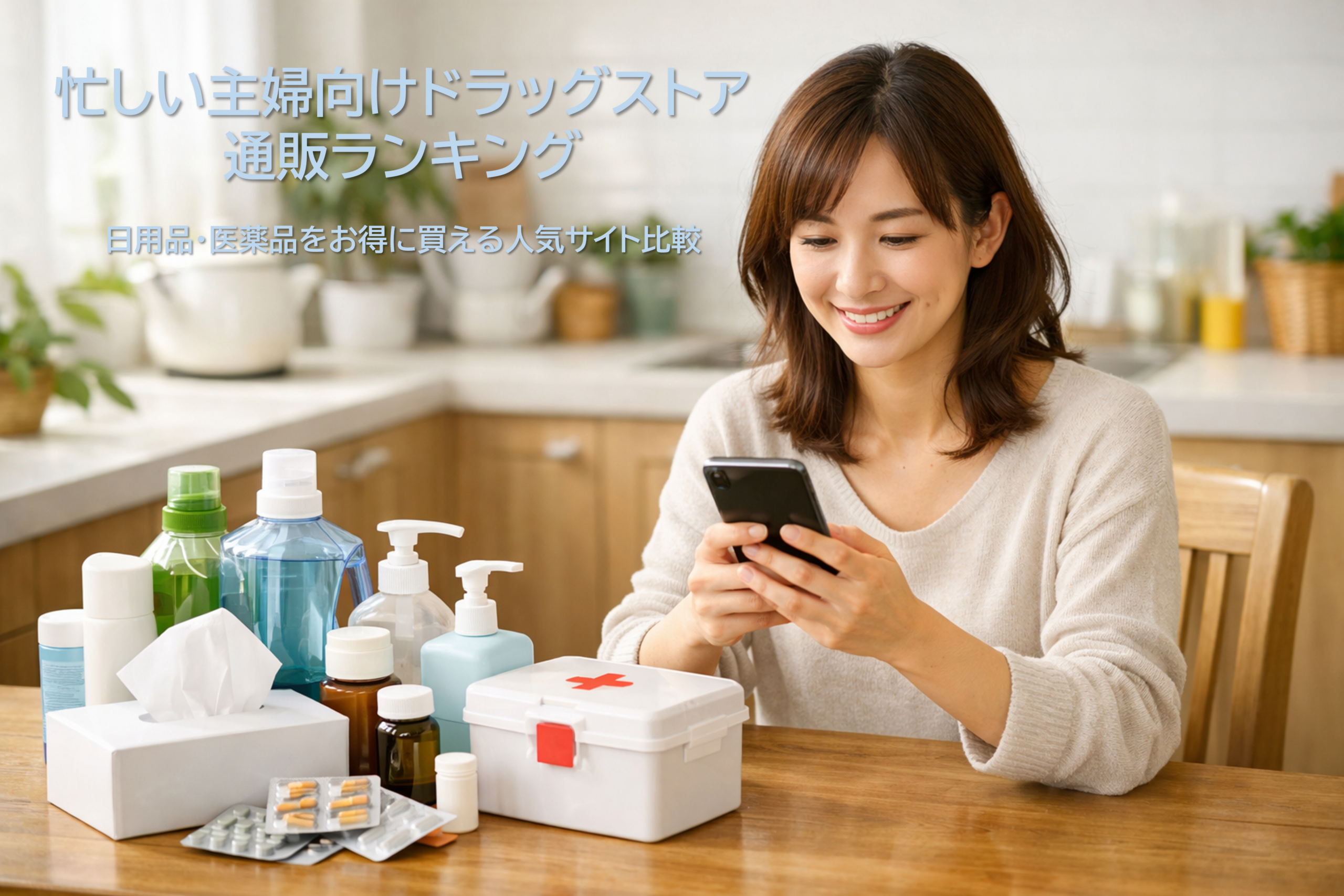 忙しい主婦向けドラッグストア通販ランキング｜日用品・医薬品をお得に買える人気サイト比較