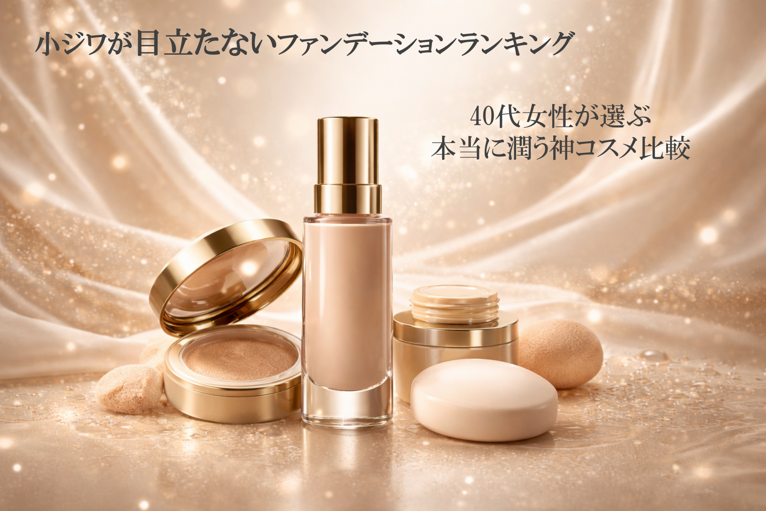 小ジワが目立たないファンデーションランキング|40代女性が選ぶ本当に潤う神コスメ比較