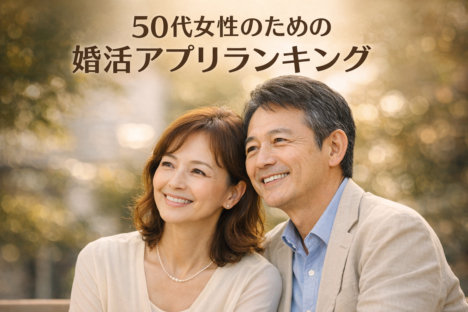 50代女性におすすめの婚活アプリランキング|再婚・パートナー探しに強い厳選5社を比較