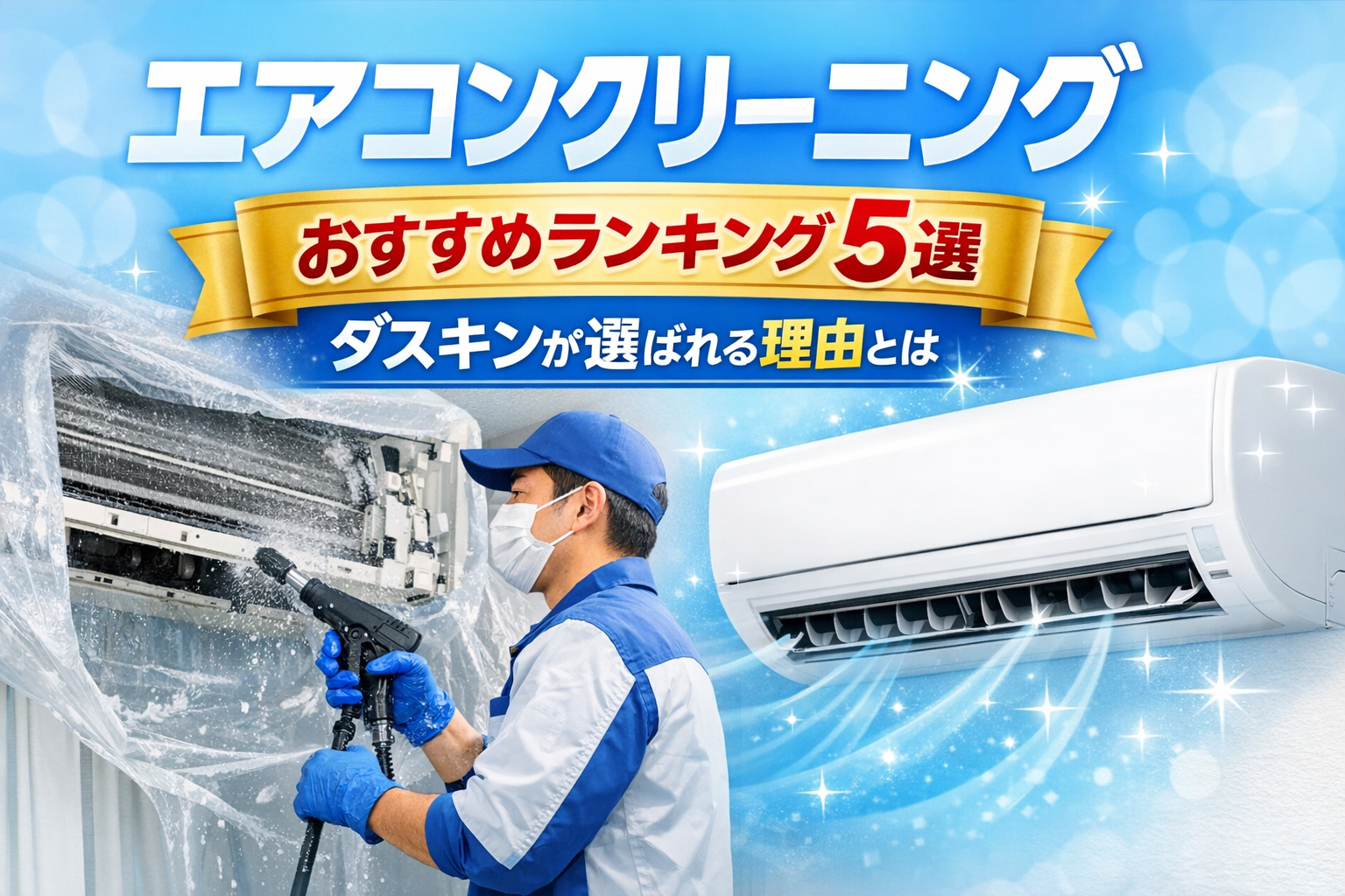 エアコンクリーニングおすすめランキング5選 ダスキンが選ばれる理由とは