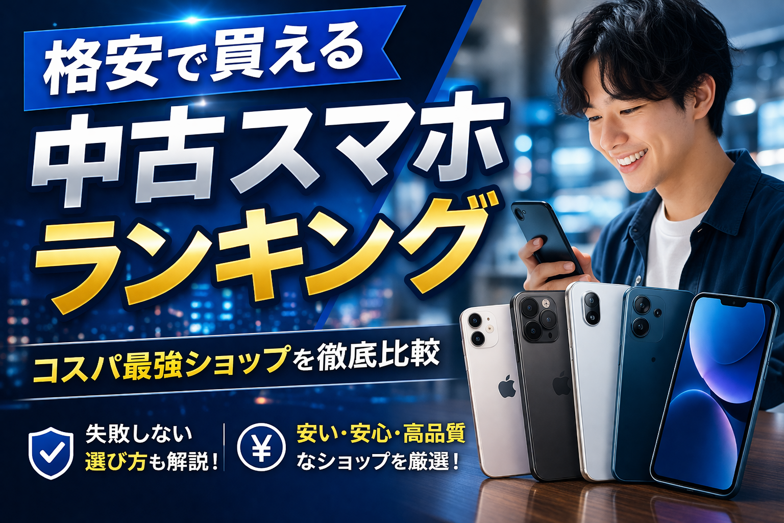 格安で買える中古スマホランキング|コスパ最強ショップを徹底比較【失敗しない選び方】