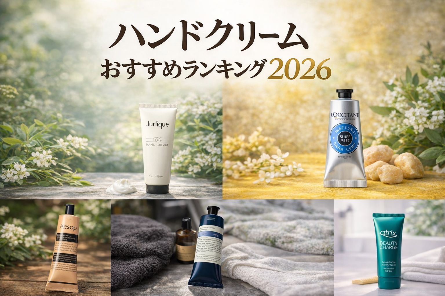 ハンドクリームおすすめランキング2026|乾燥・エイジングケアに人気の実力派を徹底比較