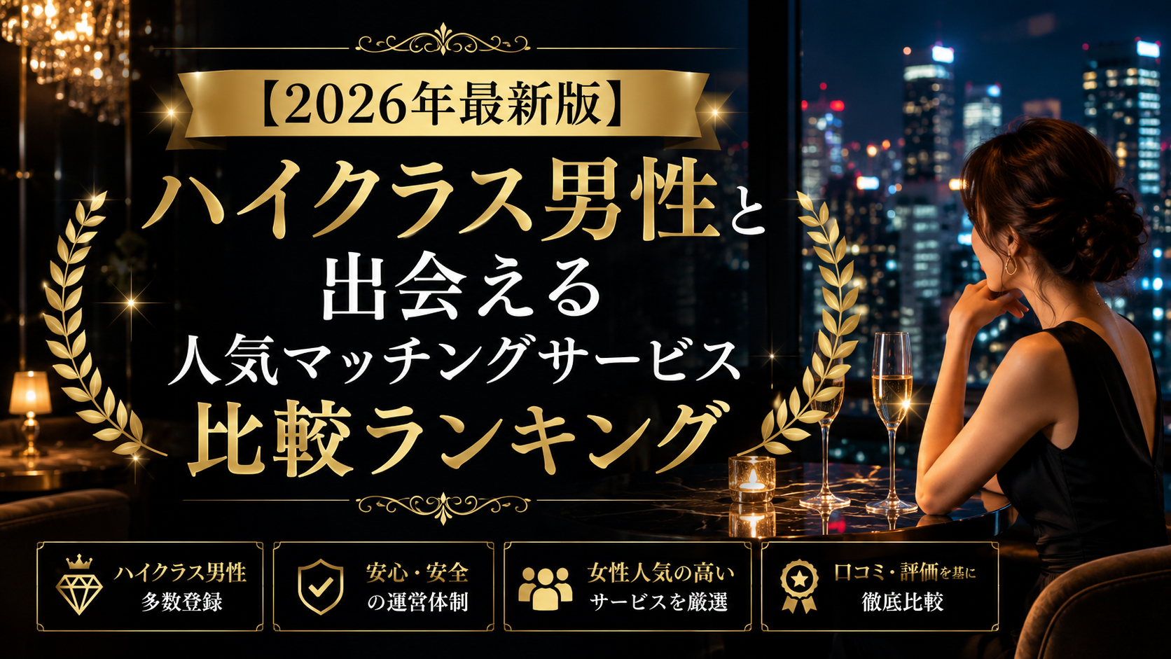 【2026年最新版】ハイクラス男性と出会える人気マッチングサービス比較ランキング