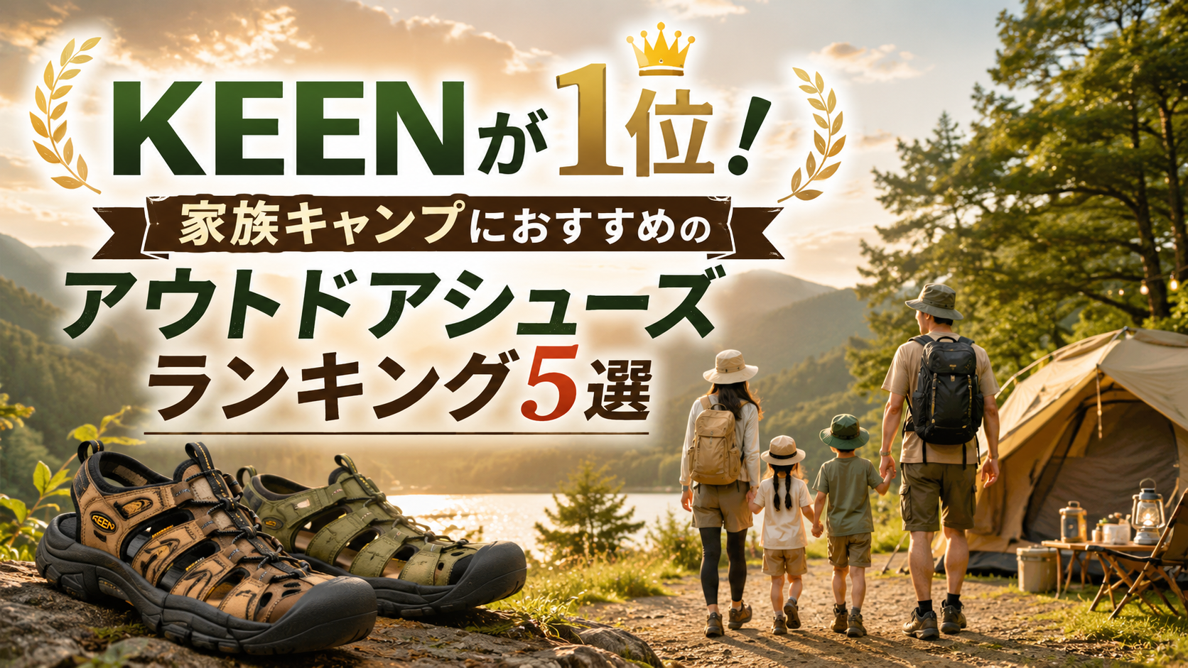 KEENが1位！家族キャンプにおすすめのアウトドアシューズランキング5選