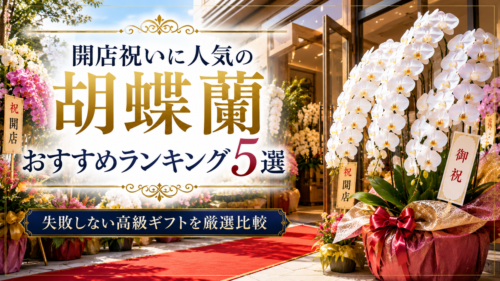 開店祝いに人気の胡蝶蘭おすすめランキング5選|失敗しない高級ギフトを厳選比較